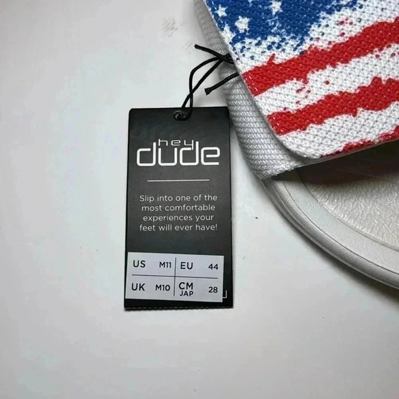 Hey Dude American flag flip flops size 11NWT - Picture 3 of 8